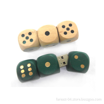 Wooden USB Pen Drive Dice Devil's Bones USB Pen Drive (UW29)